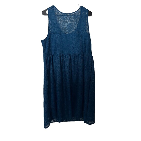 Lane Bryant Lace Dress Size 16 Turquoise Twee Day Dress - Picture 7 of 7